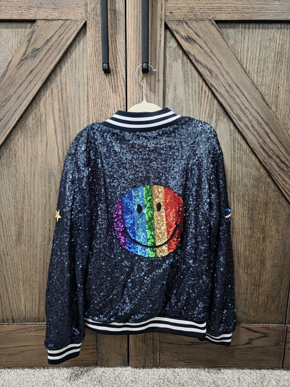 Lola + The Boys Sequin Bomber Jacket - Picture 4 of 4